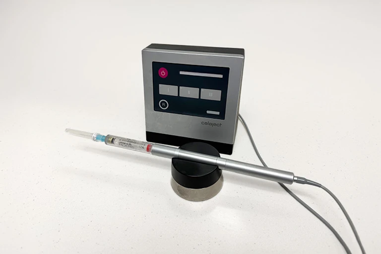 Computer assisted local anesthesia at Shine Family Dentistry in Garner, NC.